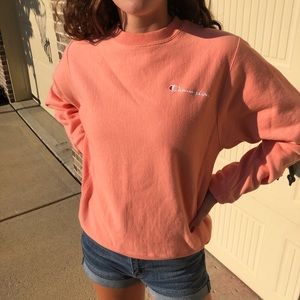 CHAMPION Peach Reverse Weave Crewneck
